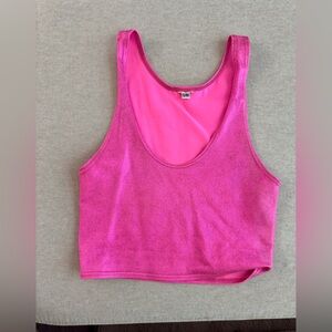Pink sparkly crop top